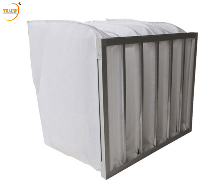 1 Micron Fiberglass Panel Air Conditioning Bag Filters OEM ODM