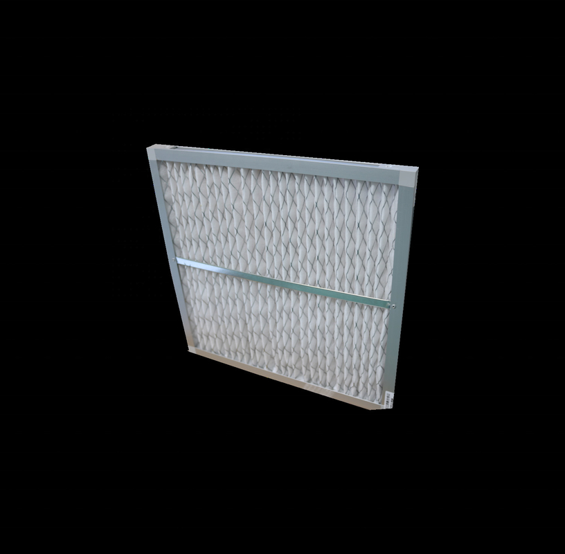 Galvanized Frame G4 Pleated Panel Air Filters For Ventilation System