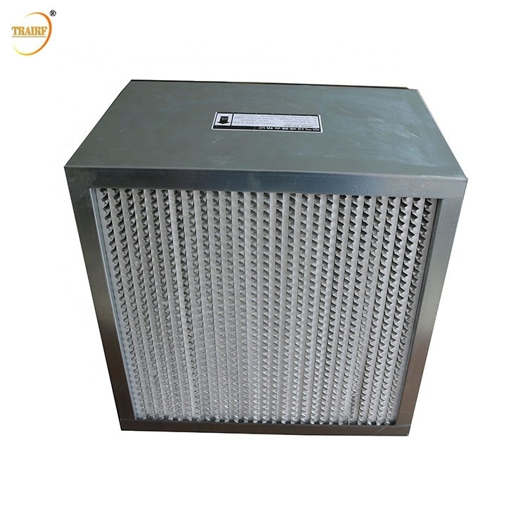 Terminal H13 Glass Fiber High Efficiency Operating Room HEPA Filter