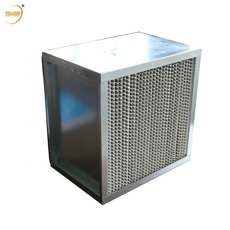 Aluminum Frame 99.99% Deep Pleat HEPA Filter For Ventilation System