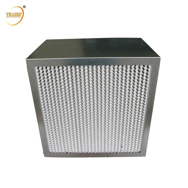 Clean Room Filtration Systems High Temperature HEPA Filter 220Pa