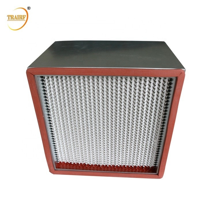 99.99% H13 Deep Pleated High Temp Laminar Flow HEPA Filter