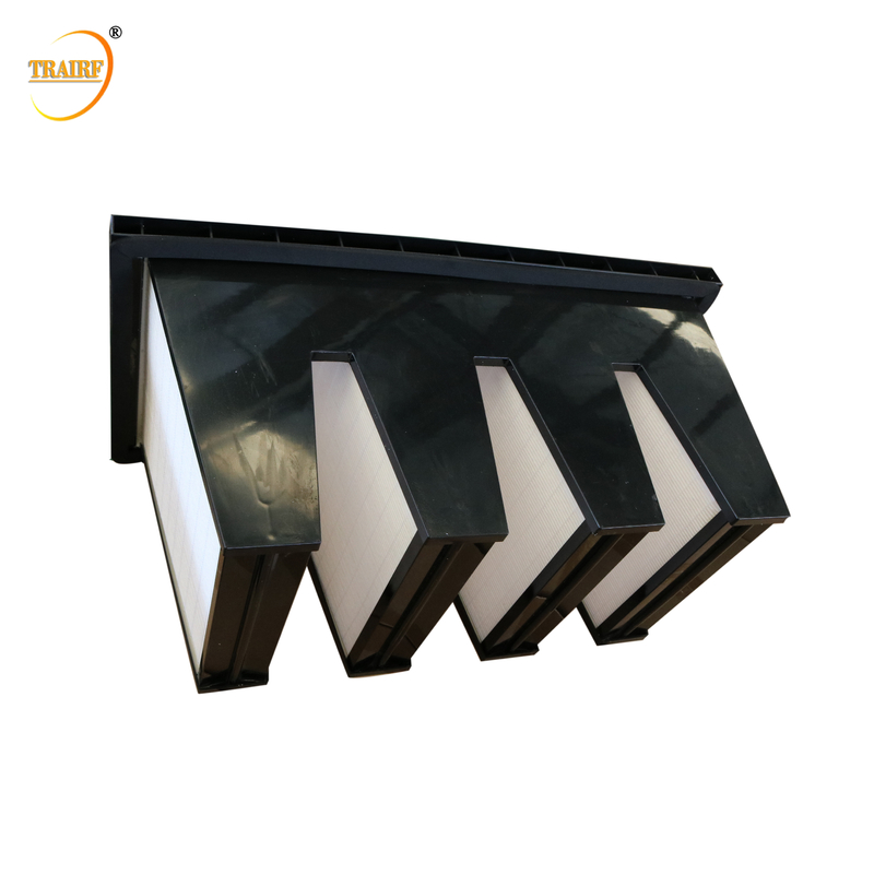 Mini Pleat V Bank Filter 24x12x12 Micro Fiberglass Paper Merv 14 Air Filter