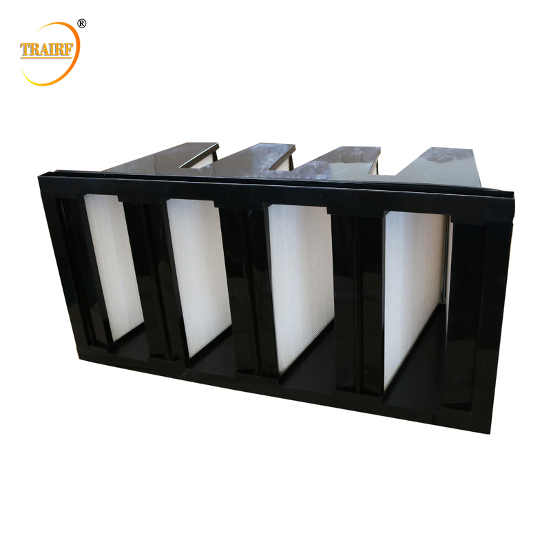 Mini Pleat V Bank Filter 24x12x12 Micro Fiberglass Paper Merv 14 Air Filter