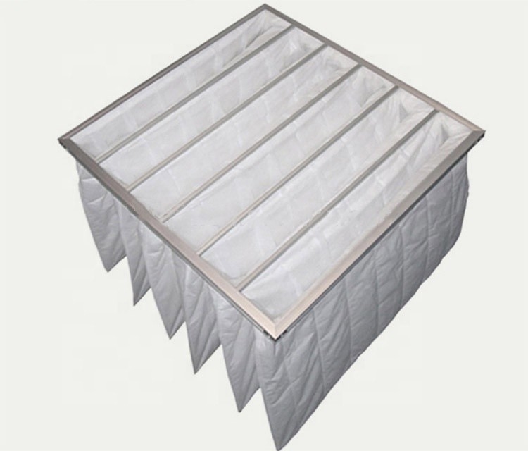 White Polyester Fiber Washable Bag Air Filter For Cement Plant
