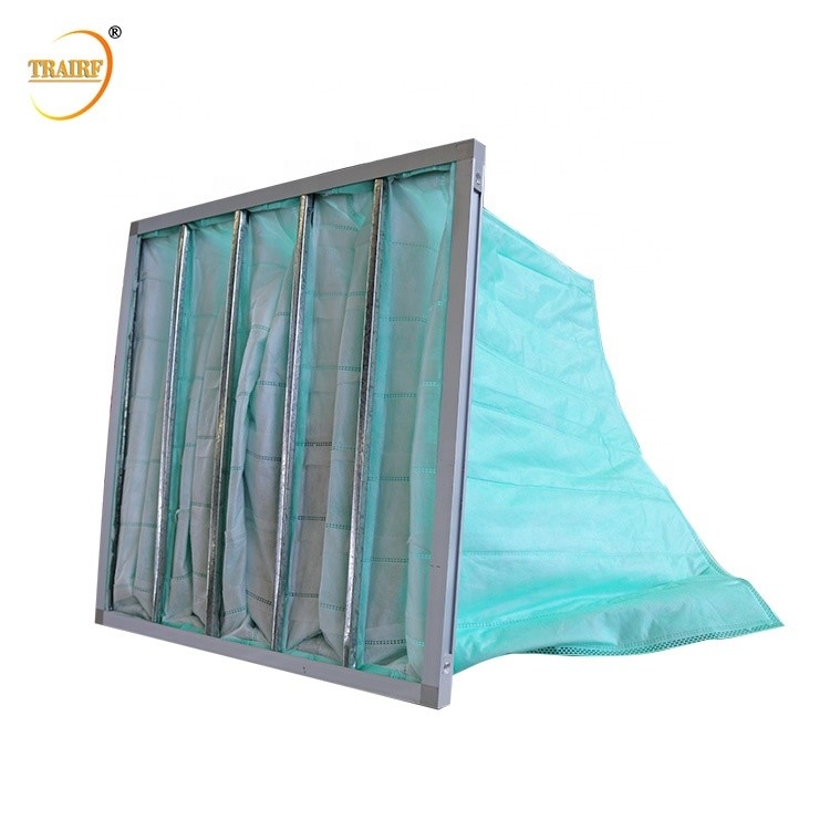 1um F6 Synthetic Fiber Spray Booth Bag Air Filter 595*495*600mm