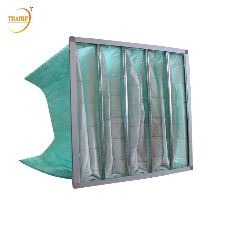 1um F6 Synthetic Fiber Spray Booth Bag Air Filter 595*495*600mm