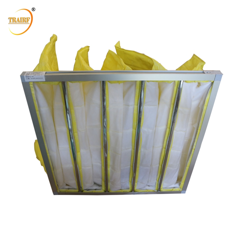 Galvanized Steel Frame Medium Efficiency Bag Air Filter F7 F8 F9