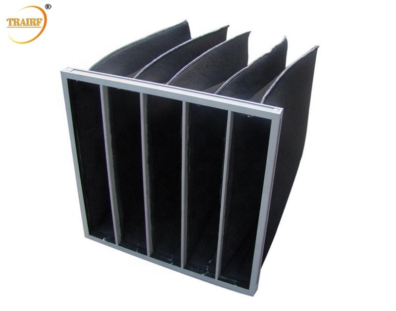 Aluminum Alloy Frame HVAC Pocket Activated Carbon Air Filter Ordor Removal