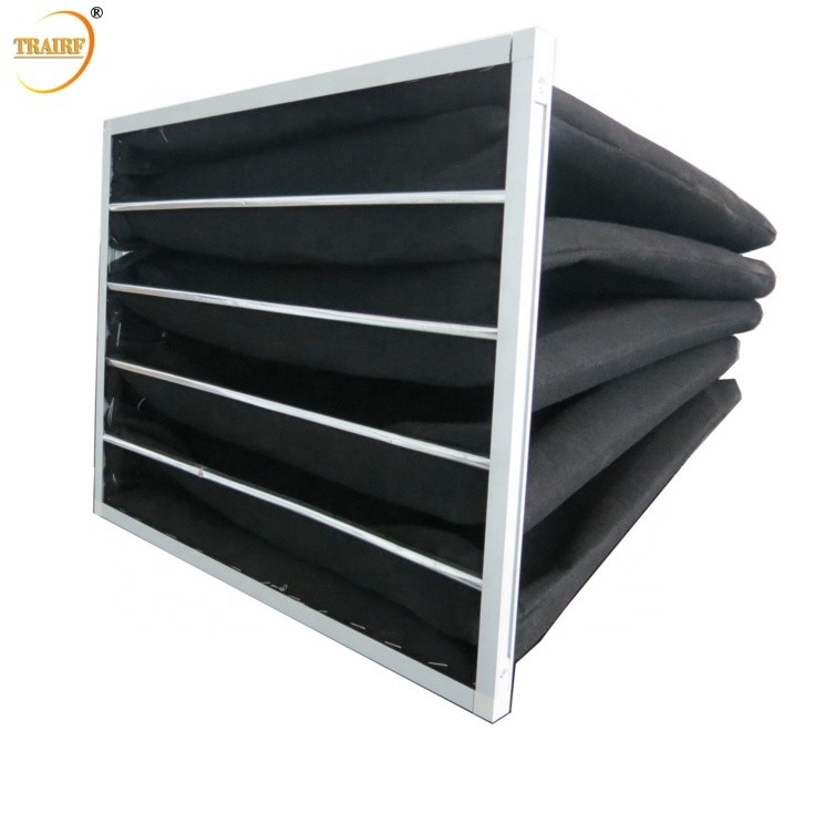 Aluminum Alloy Frame HVAC Pocket Activated Carbon Air Filter Ordor Removal