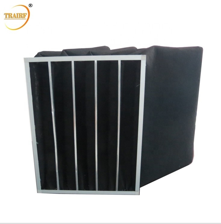 Aluminum Alloy Frame HVAC Pocket Activated Carbon Air Filter Ordor Removal