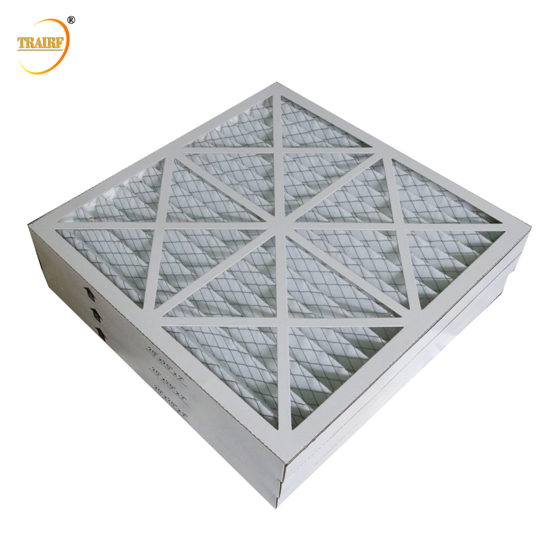 G3 Cardboard Frame Pre Filter Moisture Resistant Pleated Panel Air Filters