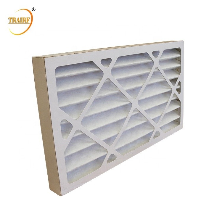 80%RH AHU Pre Filter Paper Pleated Air Filter For Air Conditioner