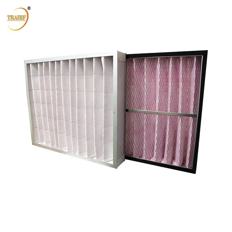 Aluminium Alloy Frame Clean Room AC Pre HVAC Air Filter 60Pa For Air Conditioner
