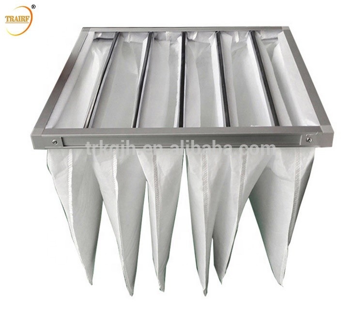 White Polyester Fiber Washable Bag Air Filter For Cement Plant