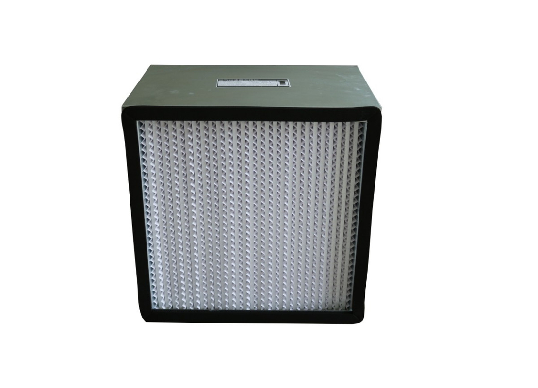 Galvanized Steel Frame 0.3um Deep Pleat HEPA Filter For Cleaning Room