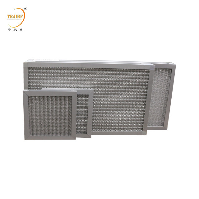 Metal Washable Corrugated Aluminum Mesh Pre Air Filter For Cleaning Equipment