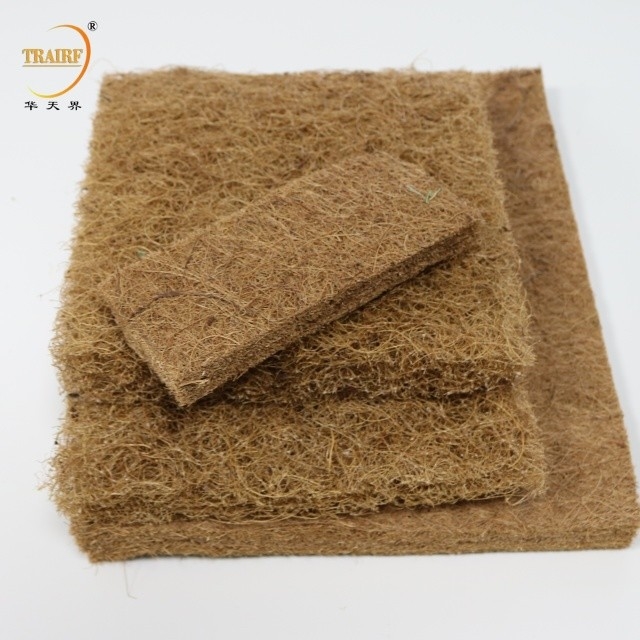 High Quality Yellow-brown Factory Coconut Coir Air Filter Natural Product for Paint Booth spray booths